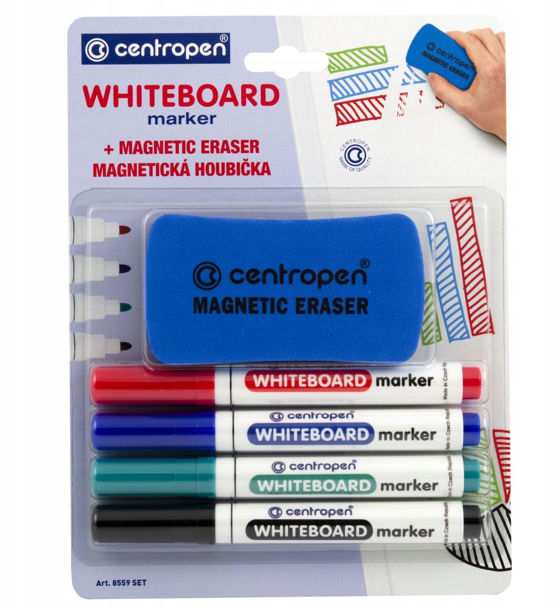 Centropen Zestaw markerów Whiteboard Markers 2.5 mm