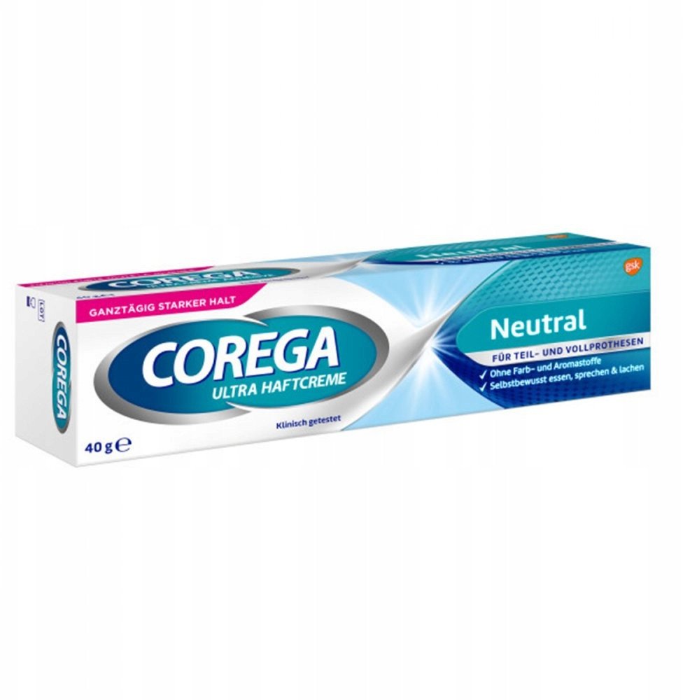 Corega COREGA Krem do protez super mocny neutralny smak 40g (import)