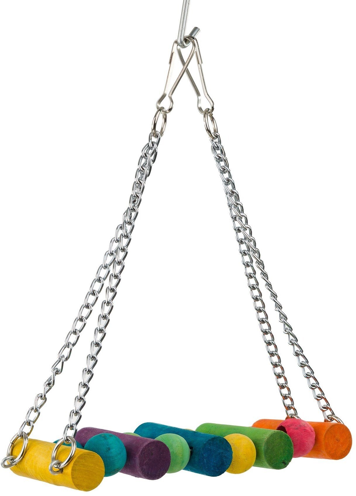 Panama Pet Huśtawka, dla ptaków, wisząca, drewniana, 27 x 8 x 19 cm, na metalowym łańcuszku