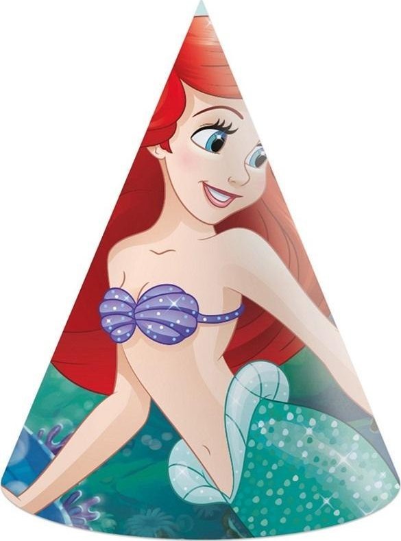 Czapeczki papierowe Ariel Disney 6szt