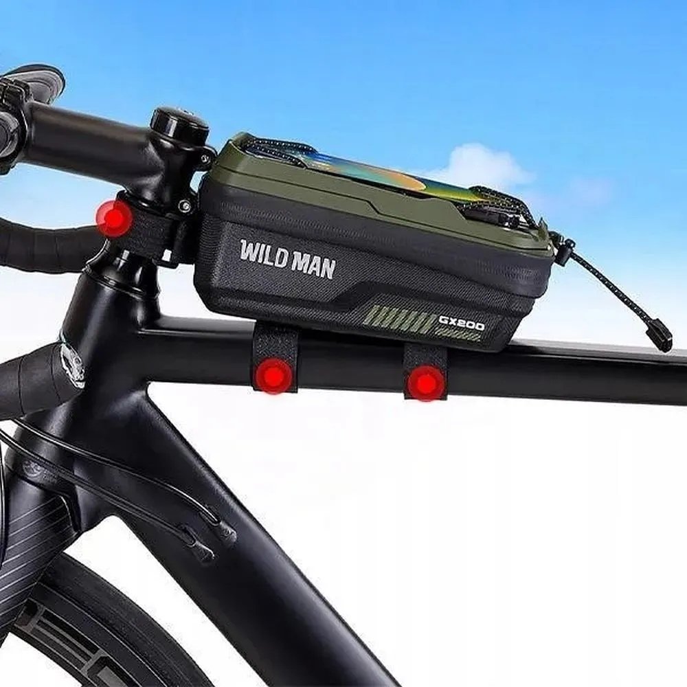 WildMan WILDMAN sakwa rowerowa na ramę na zamek 1L (4" - 7") GX200 zielona