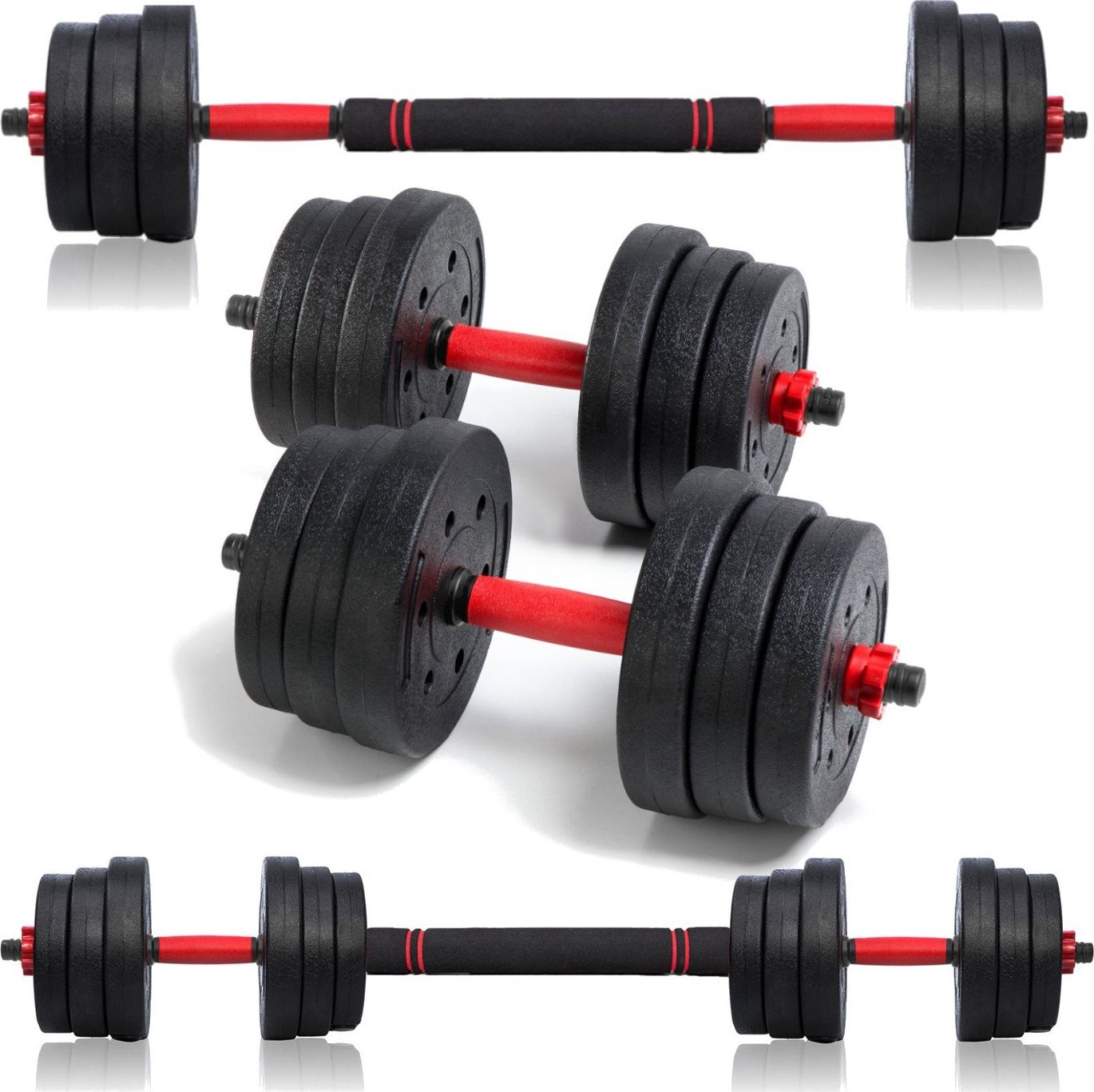 Abarqs Hantle regulowane z funkcją sztangi 2x10kg
