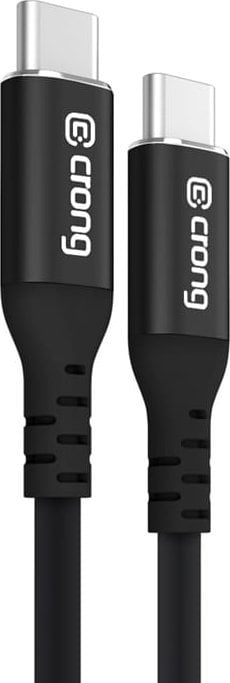 Kabel USB Crong USB-C - USB-C 0.25 m Czarny (CRGSL025USCCBLK)