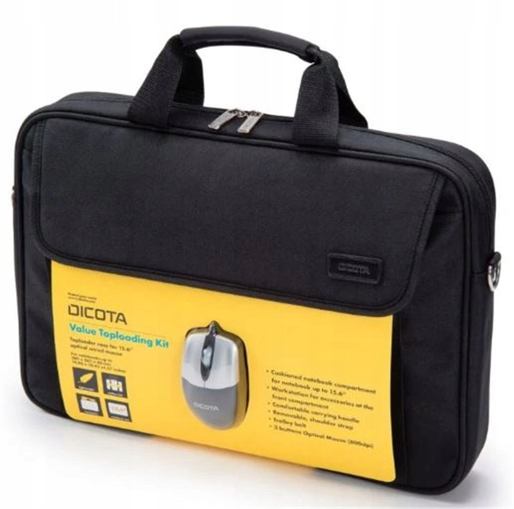 Torba Dicota The handy notebook bag with optical mouse.