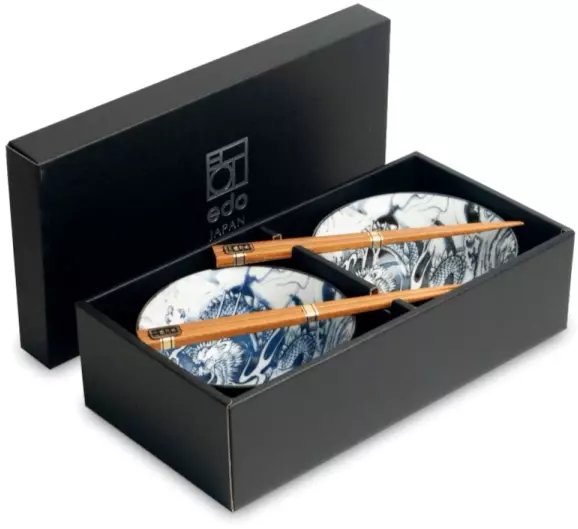 Edo Japan Zestaw misek do dań japońskich dragon 4 elementy -