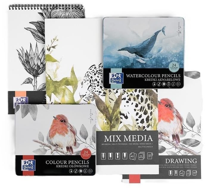 Oxford Blok artystyczny A4/25K 225g mix media klejony
