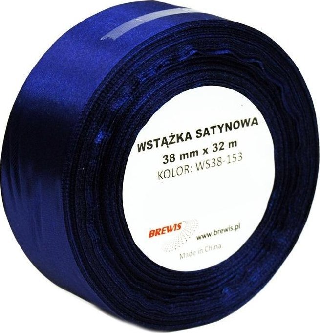 Wstążka satynowa granatowa 38mmx32m