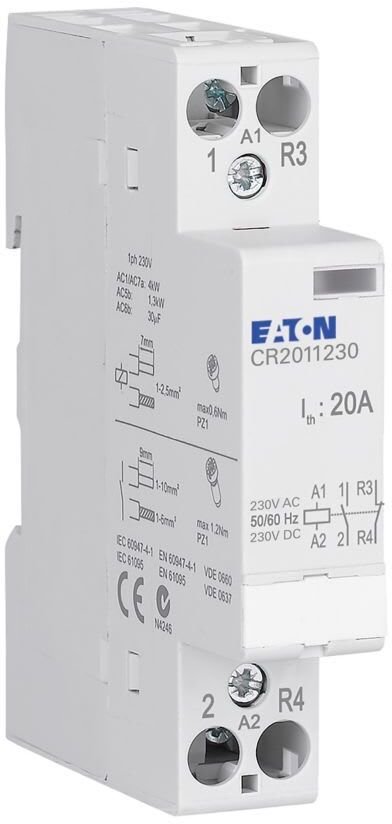 Eaton Stycznik instalacyjny CR 20A 230V AC/DC 1NO+1NC CR2011230 Y7-135173
