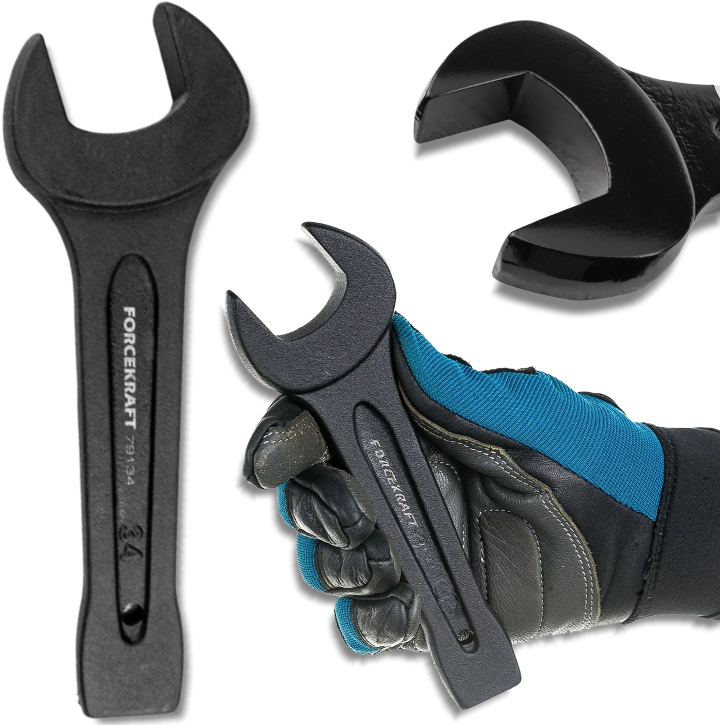 FORCEKRAFT Klucz PŁASKI udarowy do PODBIJANIA 34mm 200mm Cr-Mo