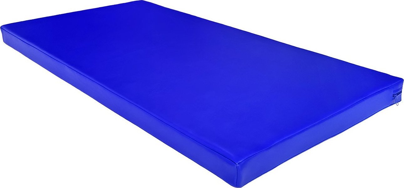 UnderFit Materac gimnastyczny 1-częściowy 120 cm x 60 cm x 6 cm niebieski twardy