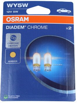 Osram OSRAM ŻARÓWKA DIADEM CHROME WY5W 12V/5W W2,1X9,5D (CAŁOSZKLANA) 2SZT. BLISTER