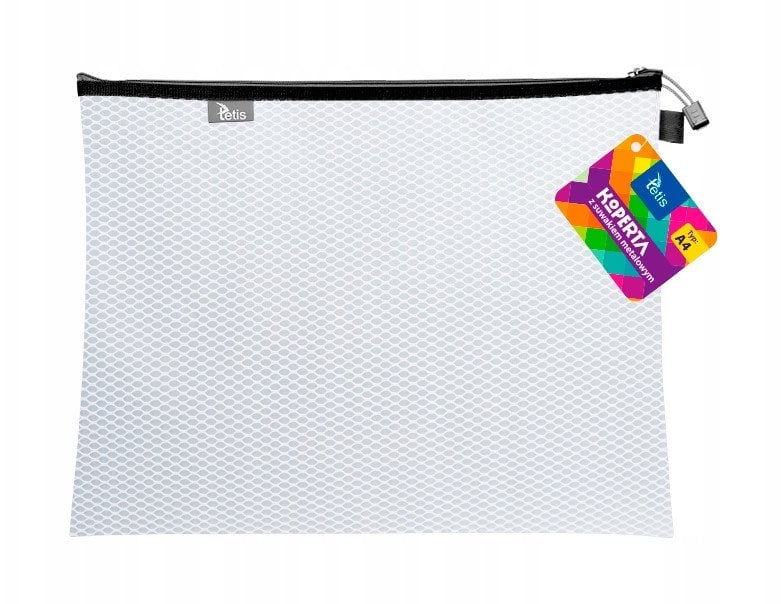 Koperta A4 z suwakiem metalowym biała BT605-B tetis