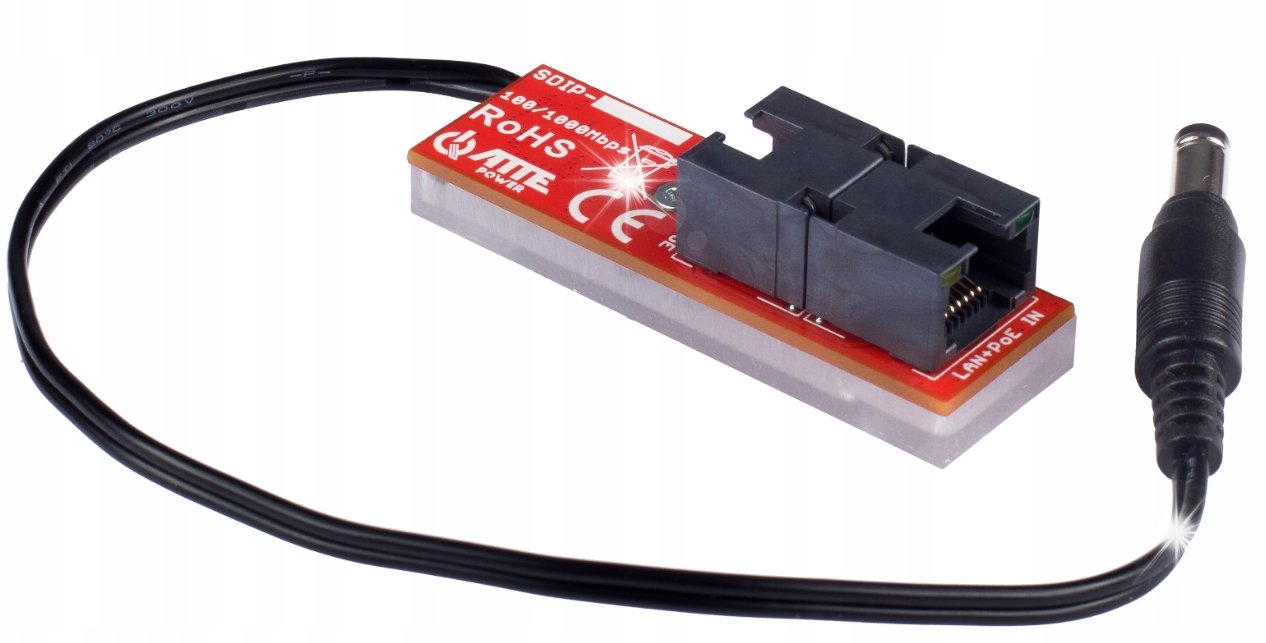Atte Adapter PoE Gigabit obniżający napięcie do 12V SDIP-12-121