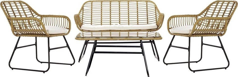 Фото - Садові меблі DKD Home Decor Kanapa ogrodowa DKD Home Decor Brązowy Metal Poliester rattan syntetyczny (124 x 74 x 84 cm)