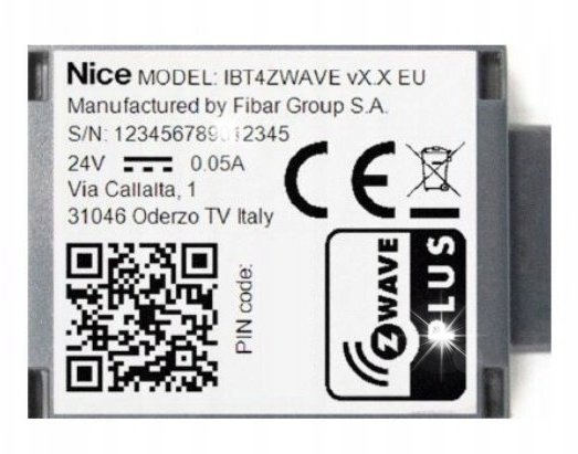 Nice Interfejs NICE IBT4ZWAVE