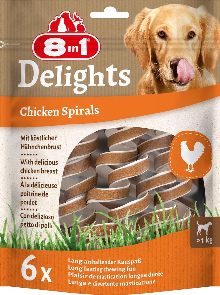 8in1 Przysmak spiralki Delights o smaku kurczaka