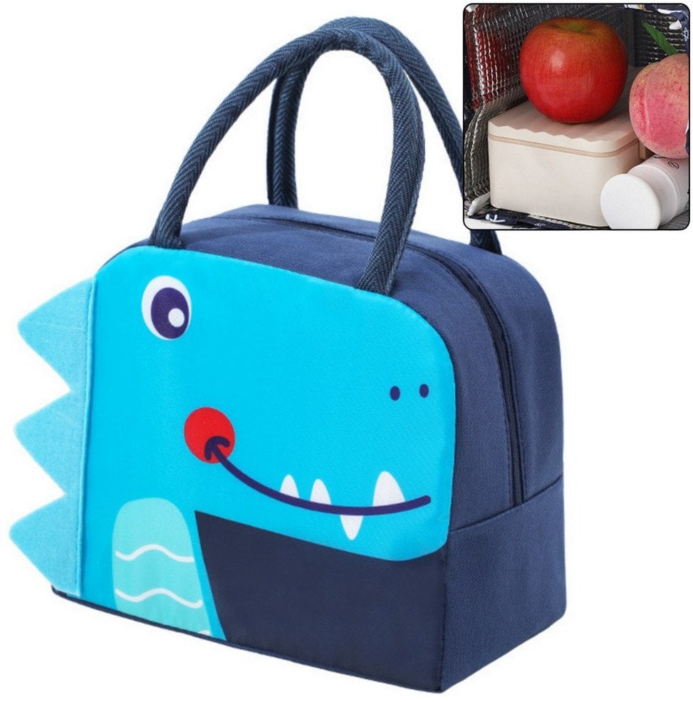 Lean Torba Termiczna Izolacyjna Śniadaniowa Lunch Bag Dinozaur Niebieski 23cm