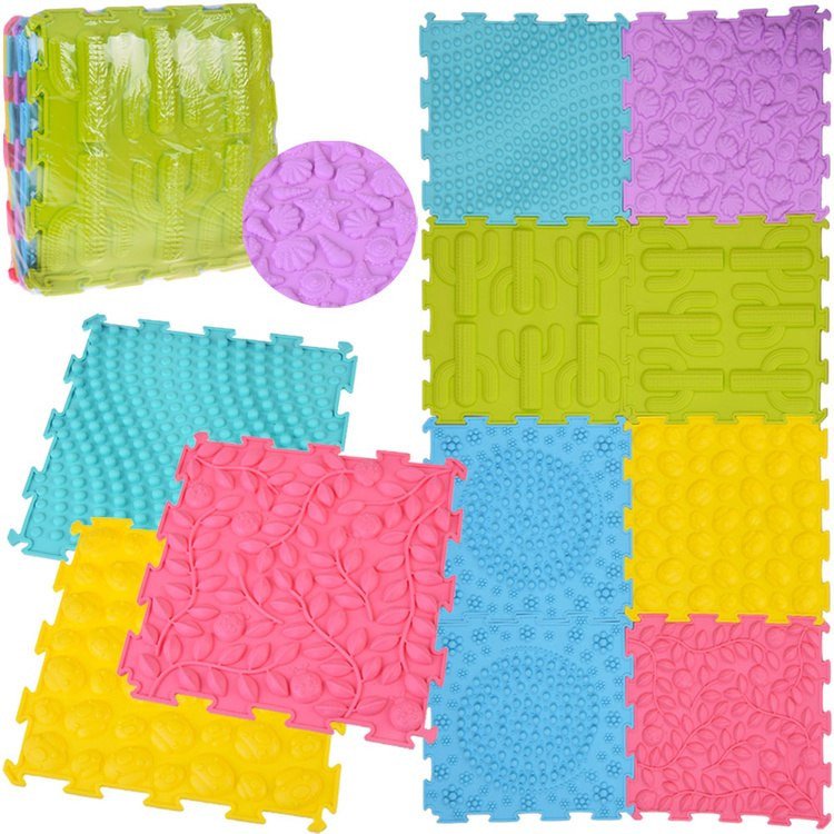 Joko Mata sensoryczna typu PUZZLE gumowe 8 szt. - rozwój i zabawa ZA5862 EDUKAMP