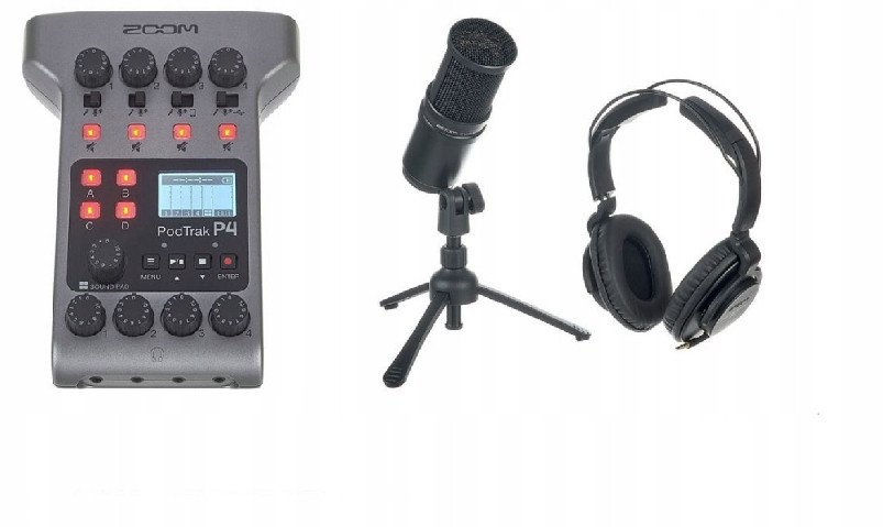 Mikrofon Zoom PodTrak P4 Zestaw do Nagrywania Podcastów