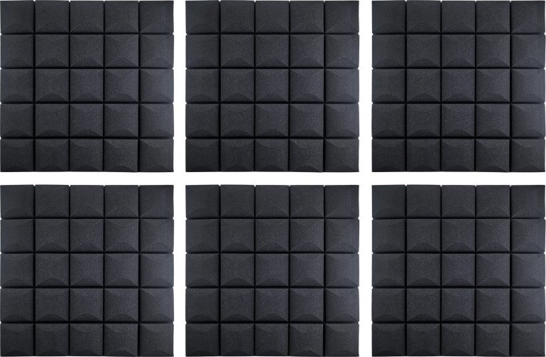 DNA AM5 BK panel akustyczny zestaw 6 szt. czarny samoprzylepna pianka mata wygłuszająca