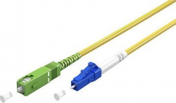 Goobay Kabel światłowodowy (FTTH), Singlemode (OS2) Yellow, Żółty (Simplex), 25 m - Długość kabla 25 m