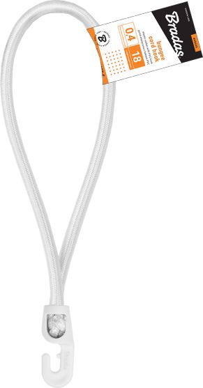 Bradas Guma elastyczna z hakiem PVC 0,4x18cm biała Bradas 5518