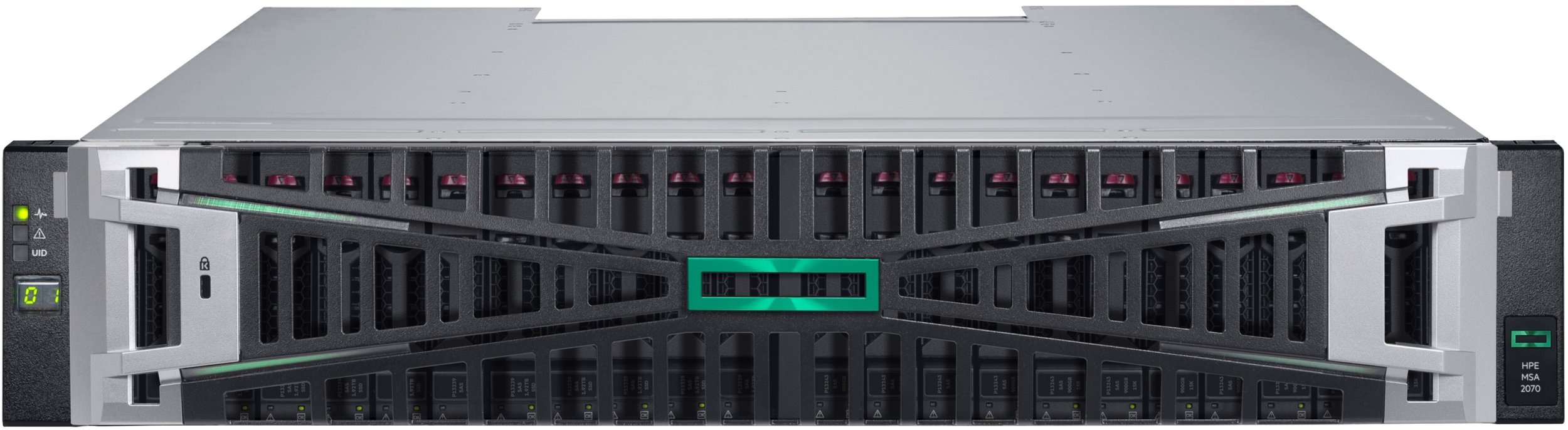 Macierz dyskowa HPE HPE MSA 2070 SFF 2x10/25GbE iSCSI 4-port Cntrl 12x3.84TB SSD 4x25Gb iSCSI XCVR 46TB Storage Array