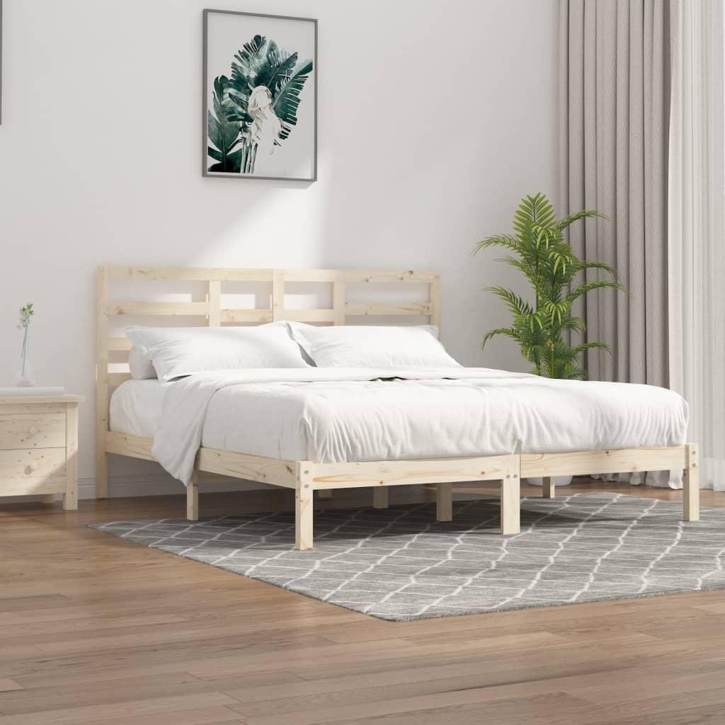Фото - Ліжко VidaXL Rama łóżka, lite drewno, 180x200 cm, Super King 
