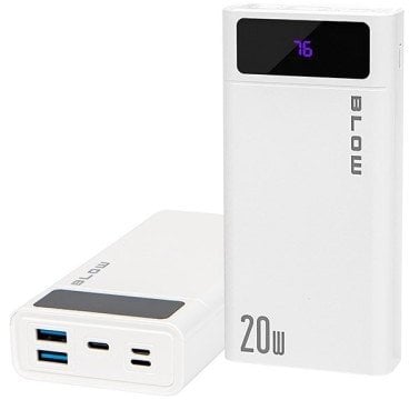 Powerbank Blow PB20E QC+PD 20W + Lightning 20000 mAh Biały (81-148#)