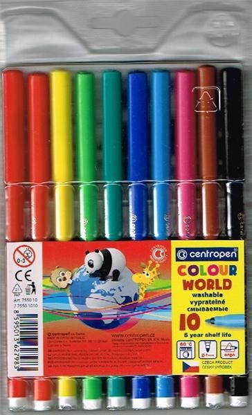 Centropen Flamastry Colour world 10 kolorów (7550/10/TP-10)