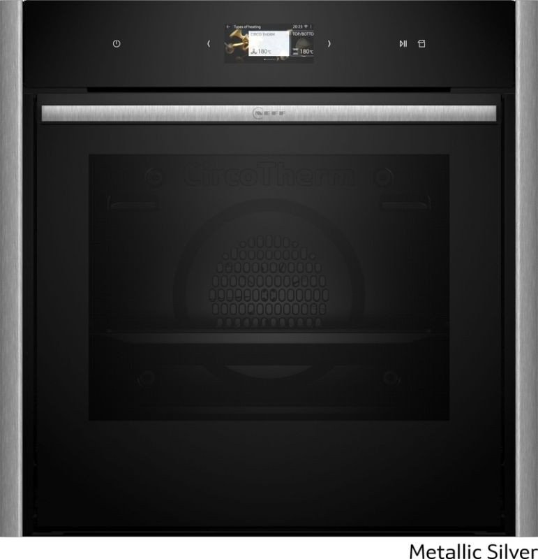 Piekarnik Neff B69FS3CY0-MS piekarnik do zabudowy FullSteam, Sous-Vide, Home Connect i Slide&Hide Metallic Silver