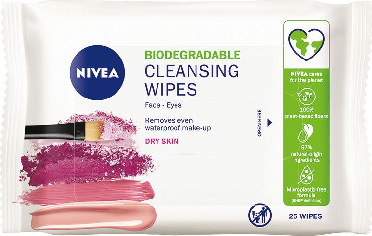 Nivea Kojące chusteczki oczyszczające do twarzy Aqua Effect 3in1 W 25 szt.