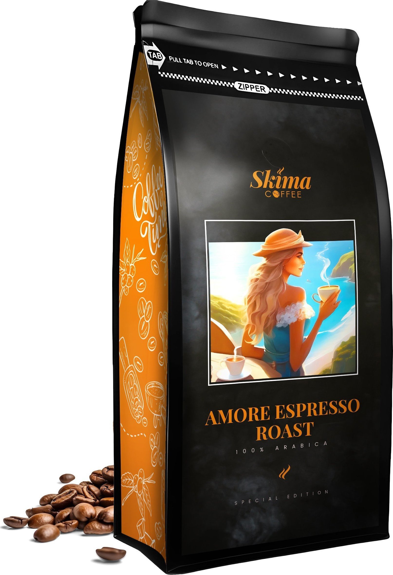 Kawa ziarnista SkimaCoffee Kawa ziarnista 1kg AMORE ESPRESSO ROAST (SPECIAL EDITION) do ekspresu
