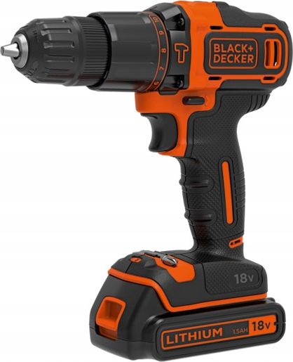 Wiertarko-wkrętarka Black&Decker BDCHD18 18 V 1 x akumulator 1.5 Ah