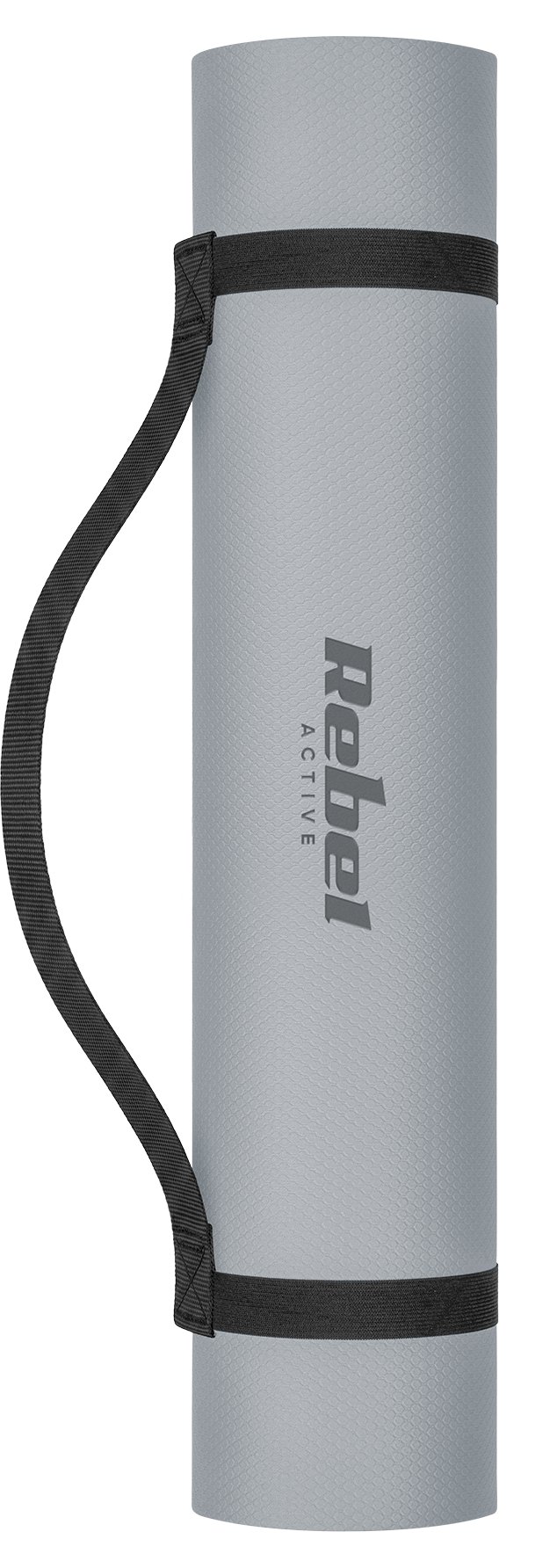 Rebel Active Mata gimnastyczna do ćwiczeń joga, pilates, fitness, 183x61cm, grubość 1cm, materiał TP...