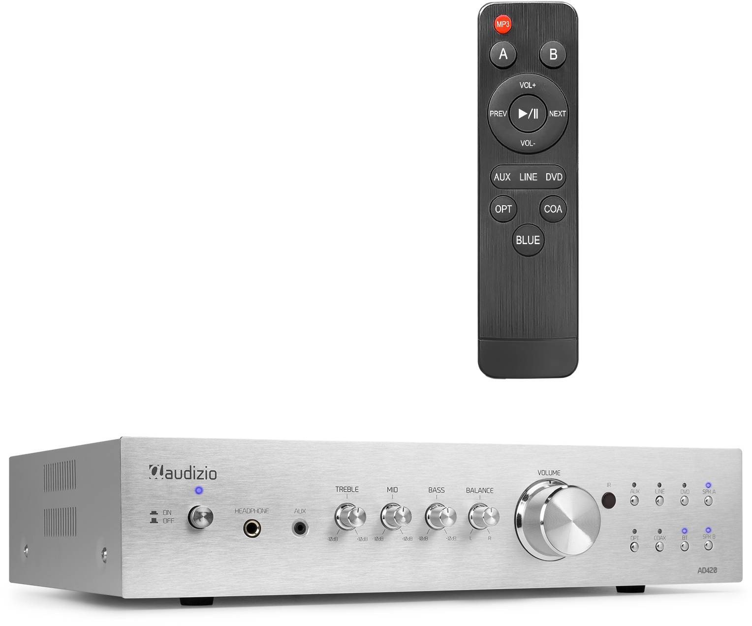 Audizio Wzmacniacz HiFi 4x 100W 8 Ohm BT AD420A one size