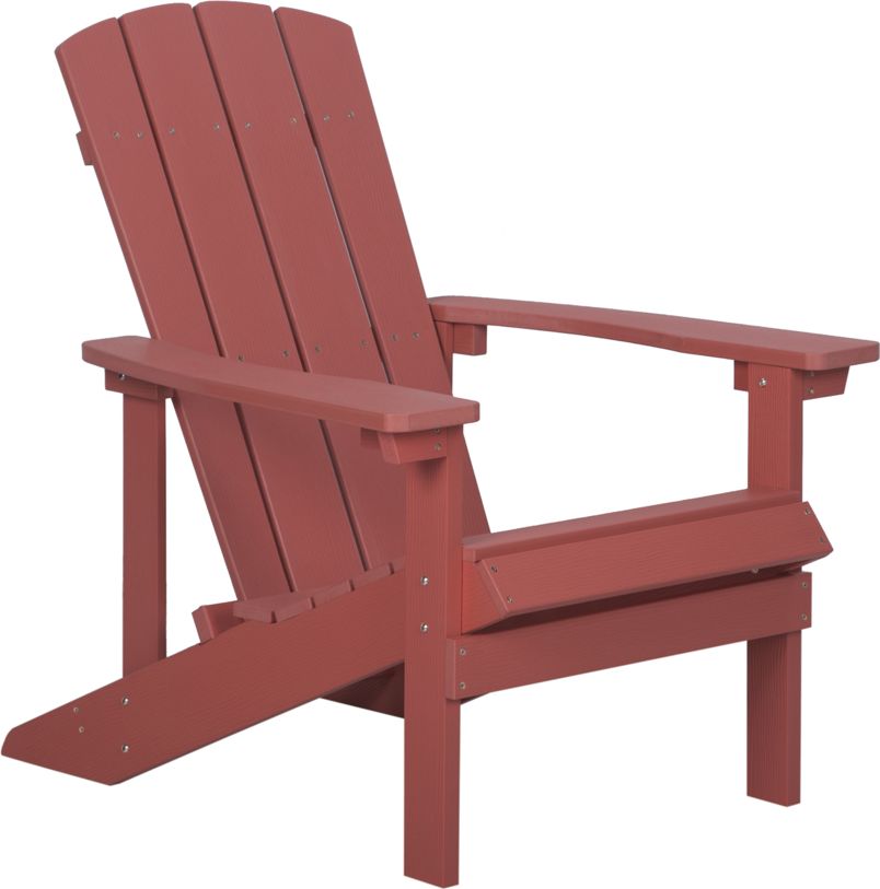 Zdjęcia - Meble ogrodowe Beliani Krzesło ogrodowe czerwone ADIRONDACK  (131791)