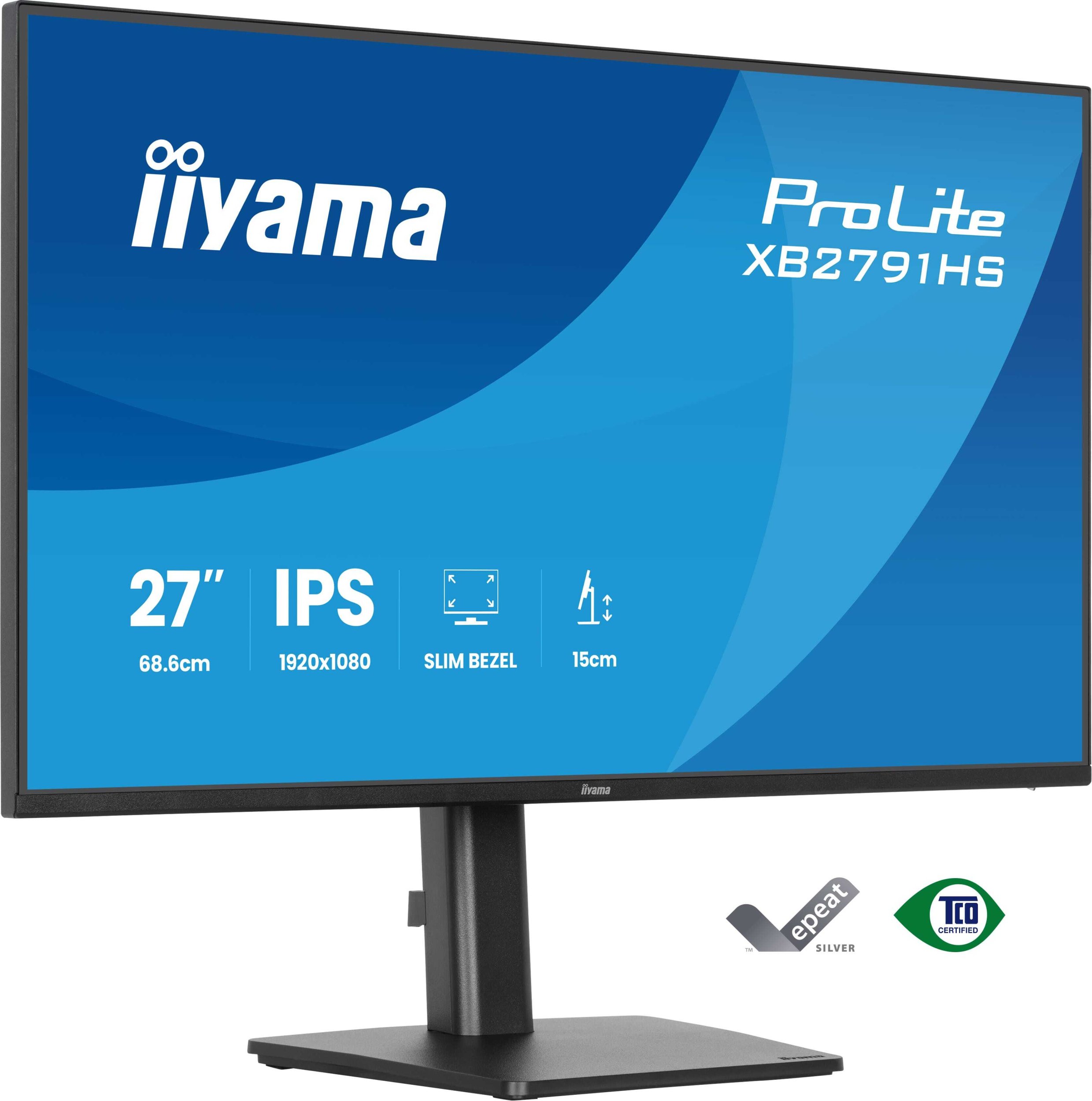 Monitor iiyama iiyama ProLite XB2791HS-B1 monitor komputerowy 68,6 cm (27") 1920 x 1080 px Full HD LED Czarny