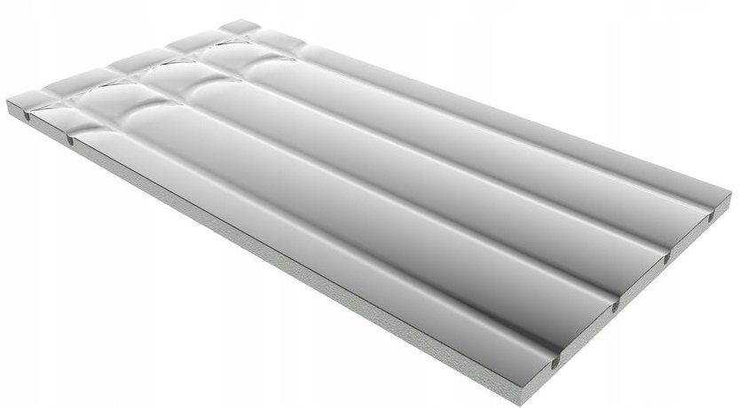 TiA Płyta Tiasystem ALU EPS400 1200x600x20 mm, rura 16mm, rozstaw 150mm, el. prosty z dwoma łukami (...