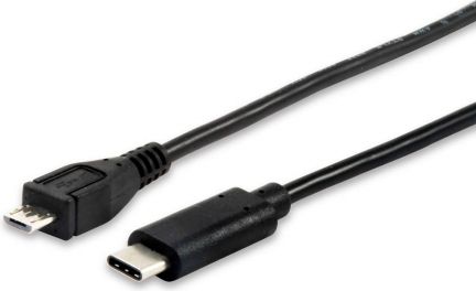 Zdjęcia - Kabel Equip  USB  USB-C - microUSB 1 m Czarny  (12888407)