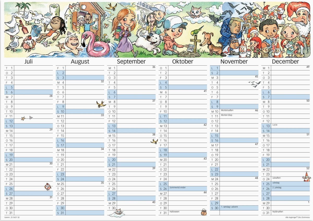 Mayland-Burde Kalendarz ścienny Otto Dickmeiss A3 2025