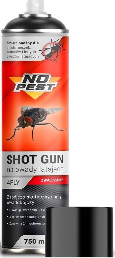 NO PEST Preparat na Muchy Muchozol 750ml Spray Płyn Oprysk Aerozol Środek na Muchy Muszki Meszki Komary