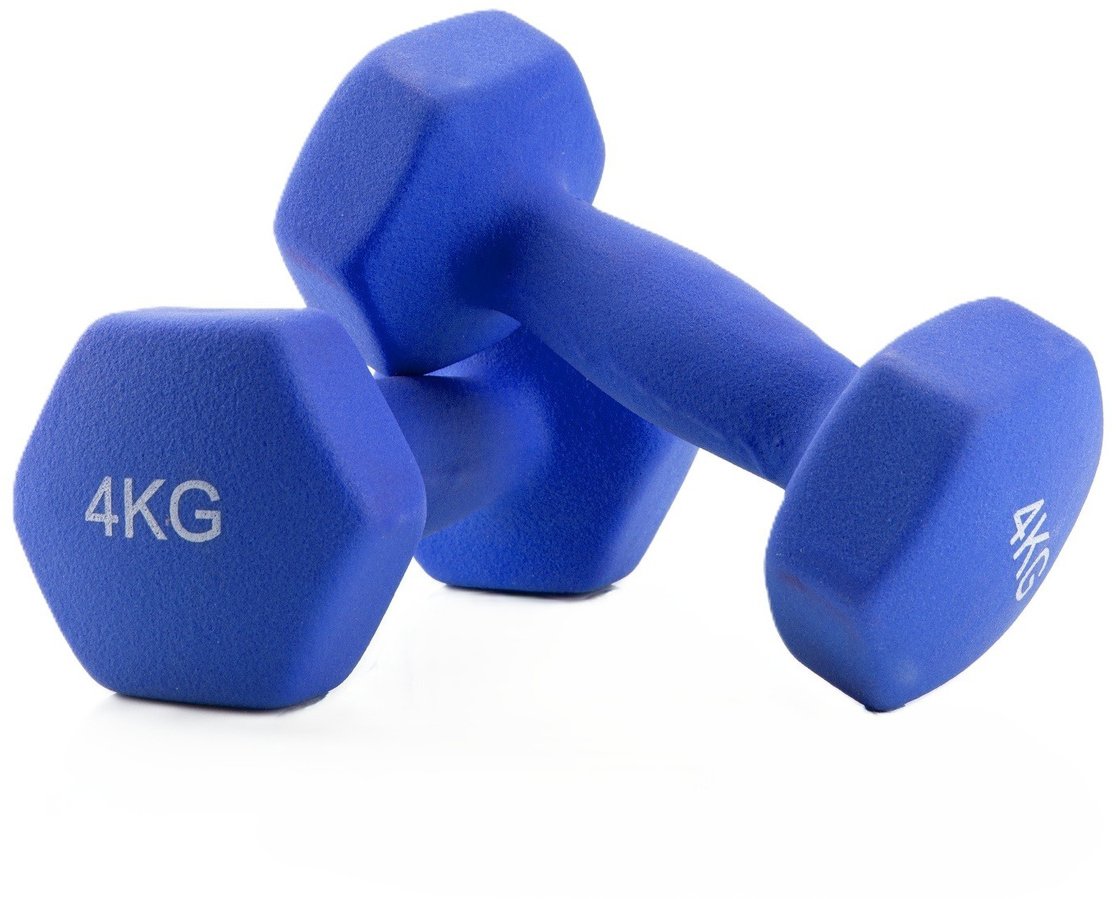 Jocca Hantle Ciężarki do Ćwiczeń 2x4kg 1564 Żelazne Heksagonalne Fitness
