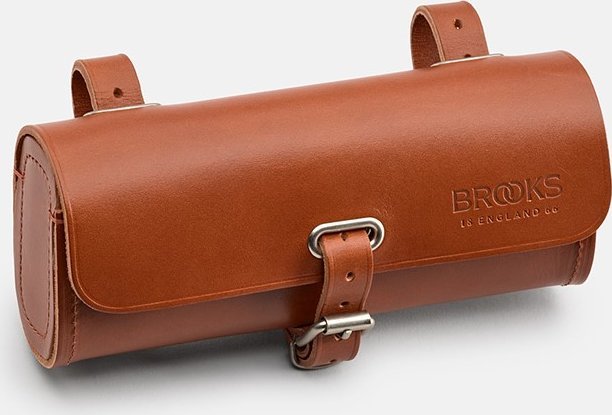 Brooks Torba podsiodłowa CHALLENGE, Honey, Pojemność 0,5L, Mocowanie na paskach, Garbowana skóra