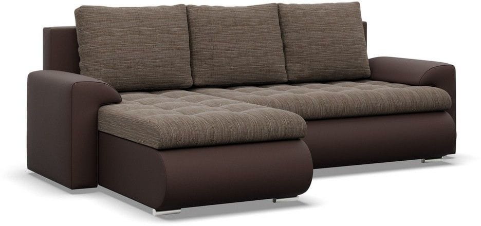 Tyletegotu Narożnik rozkładany, lewy, Bosco, plecionka, 230x159x89 cm, brązowy | TYLETEGOTU