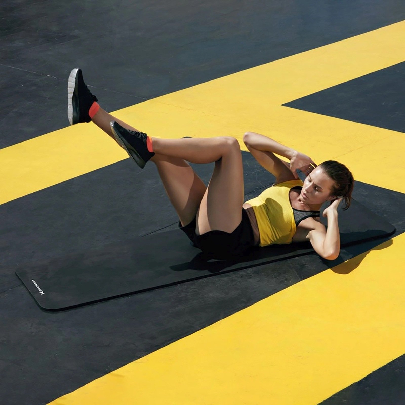 Wozinsky Mata do ćwiczeń WNSP-15C 183 x 61 x 1,5 cm gruba mata gimnastyczna do jogi i fitness - czar...