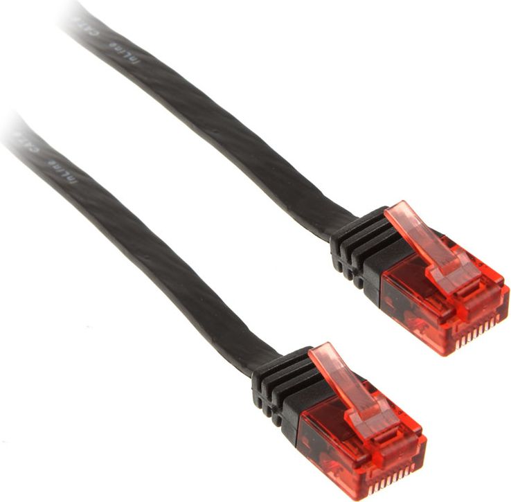 Фото - Кабель InLine 2m - kabel sieciowy U/UTP - 1000 Mbit - Cat.6 - RJ45 - czarny (7160 
