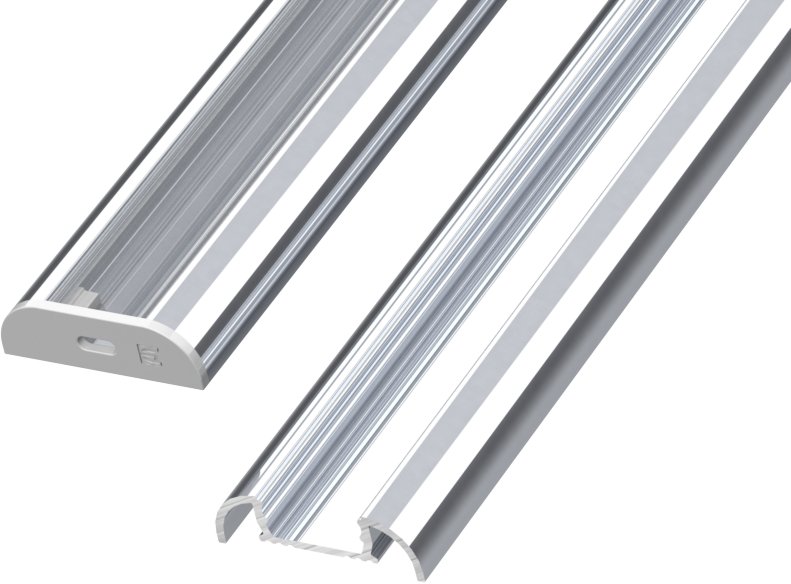 MPL Power Nawierzchniowy półokrągły profil ALU surowy 2010mm Surface raw alu (5902135130629)