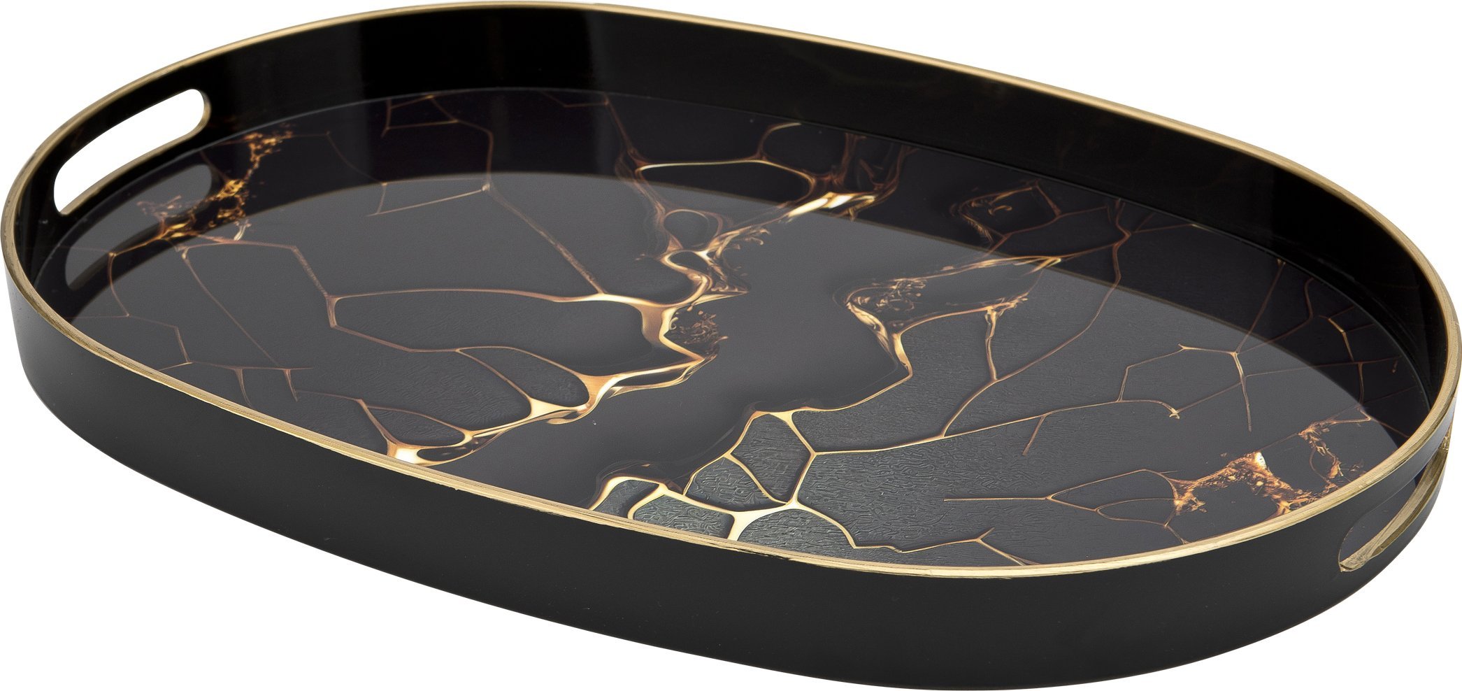 Art-Pol Taca dekoracyjna 44x29,5x3,5 cm owalna duża Tulum