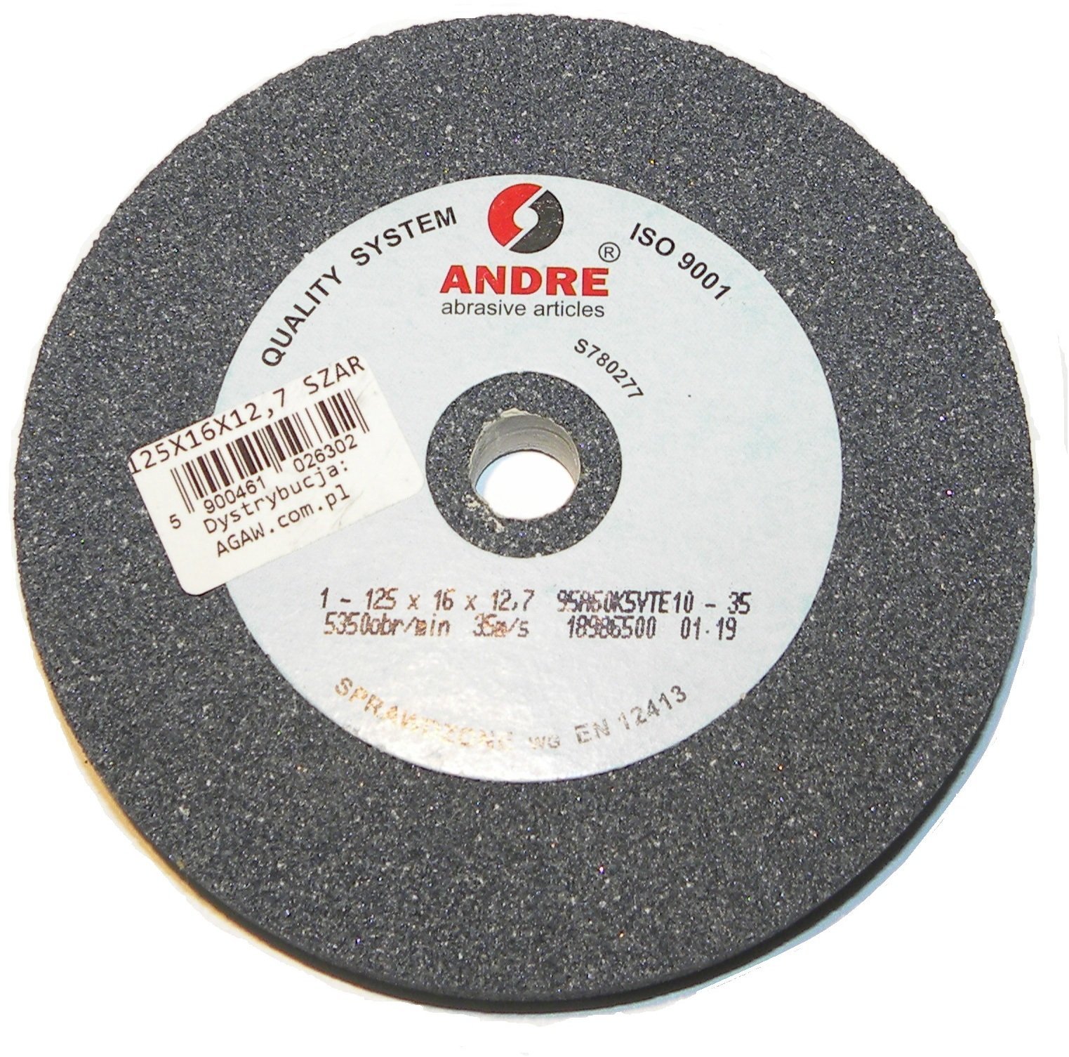 Andre ANDRE ŚCIERNICA PŁASKA 125mm x 16mm x 12,7mm 95A60K5VTE10-35 SZARA "TYP 1"